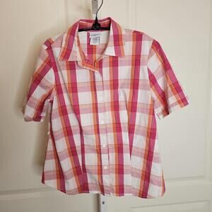 Jaclyn Smith Women's Plaid Button-Up Shirt